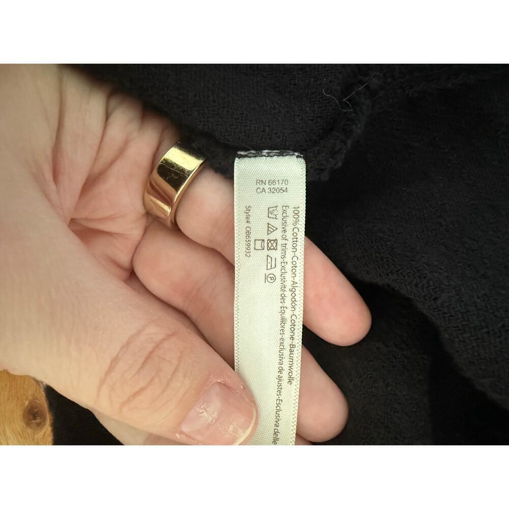 Free People Love My Life Black Cotton Midi Dress Size Medium - Picture 8 of 8
